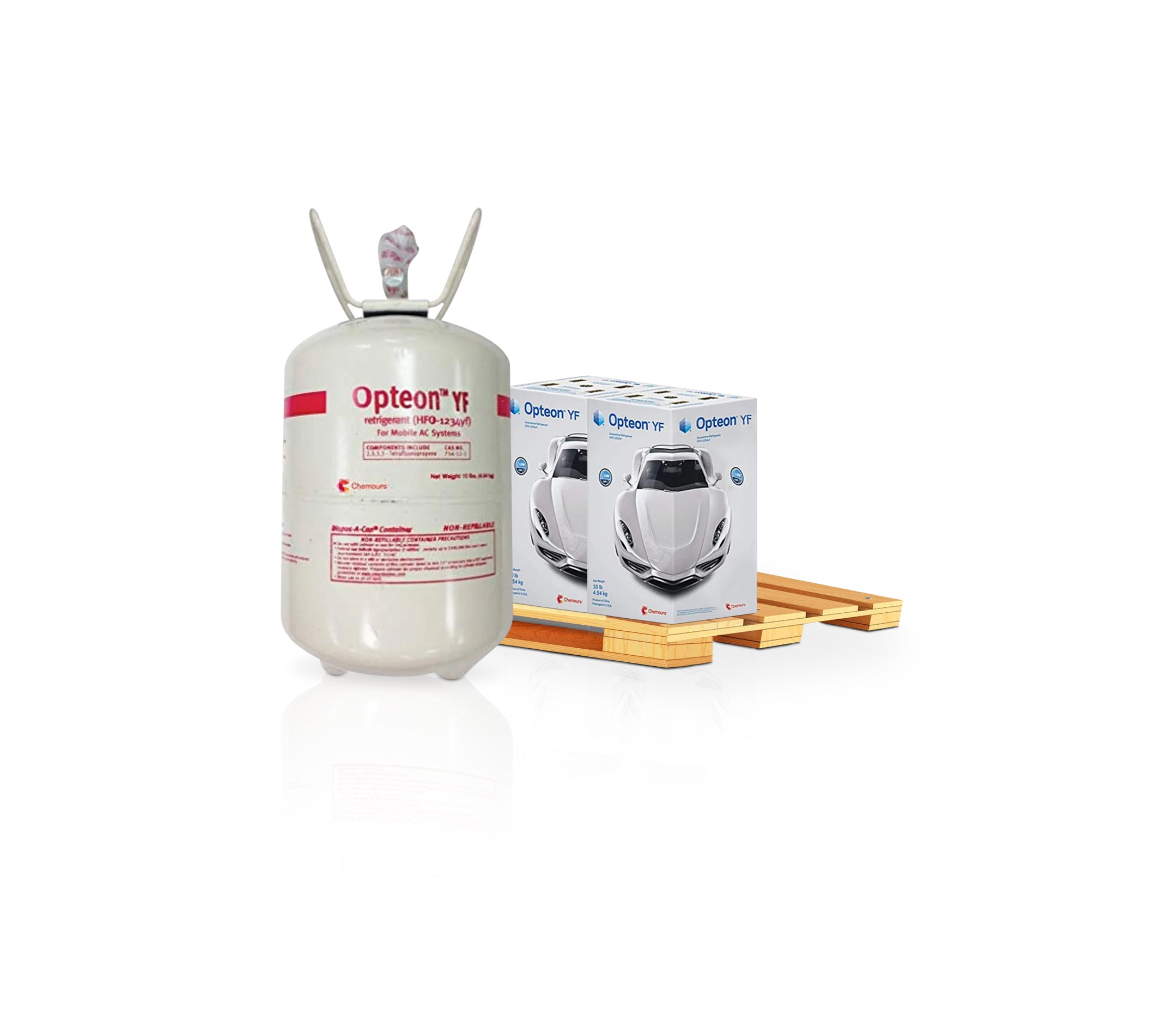 R-1234YF Refrigerant 10lb Cylinder Chemours/Opteon YF MADE IN USA