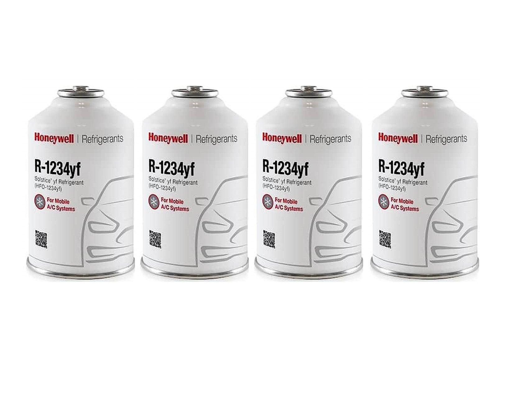 R-1234YF Can 8oz Refrigerant Honeywell MADE IN USA (4 Freon Cans)