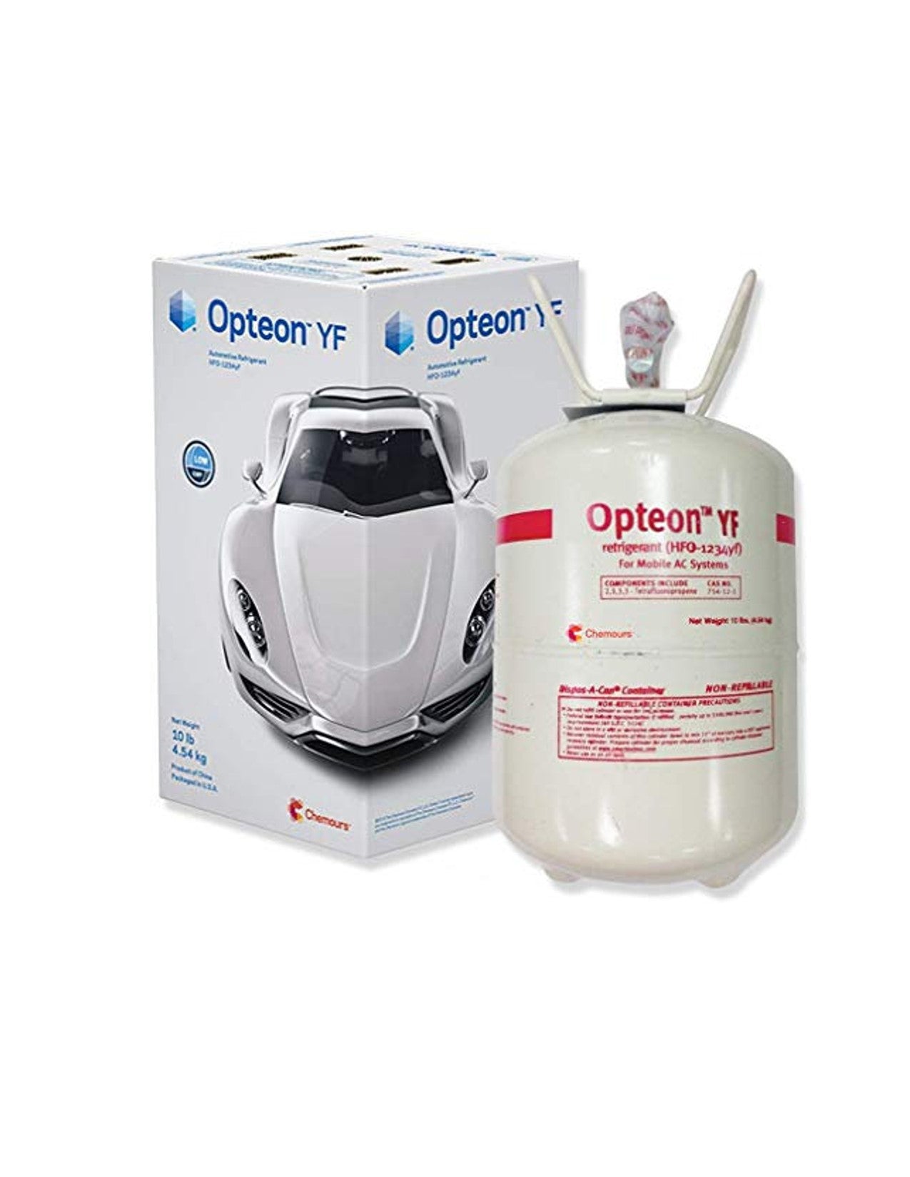 R-1234YF Refrigerant 10lb Cylinder Chemours/Opteon YF MADE IN USA