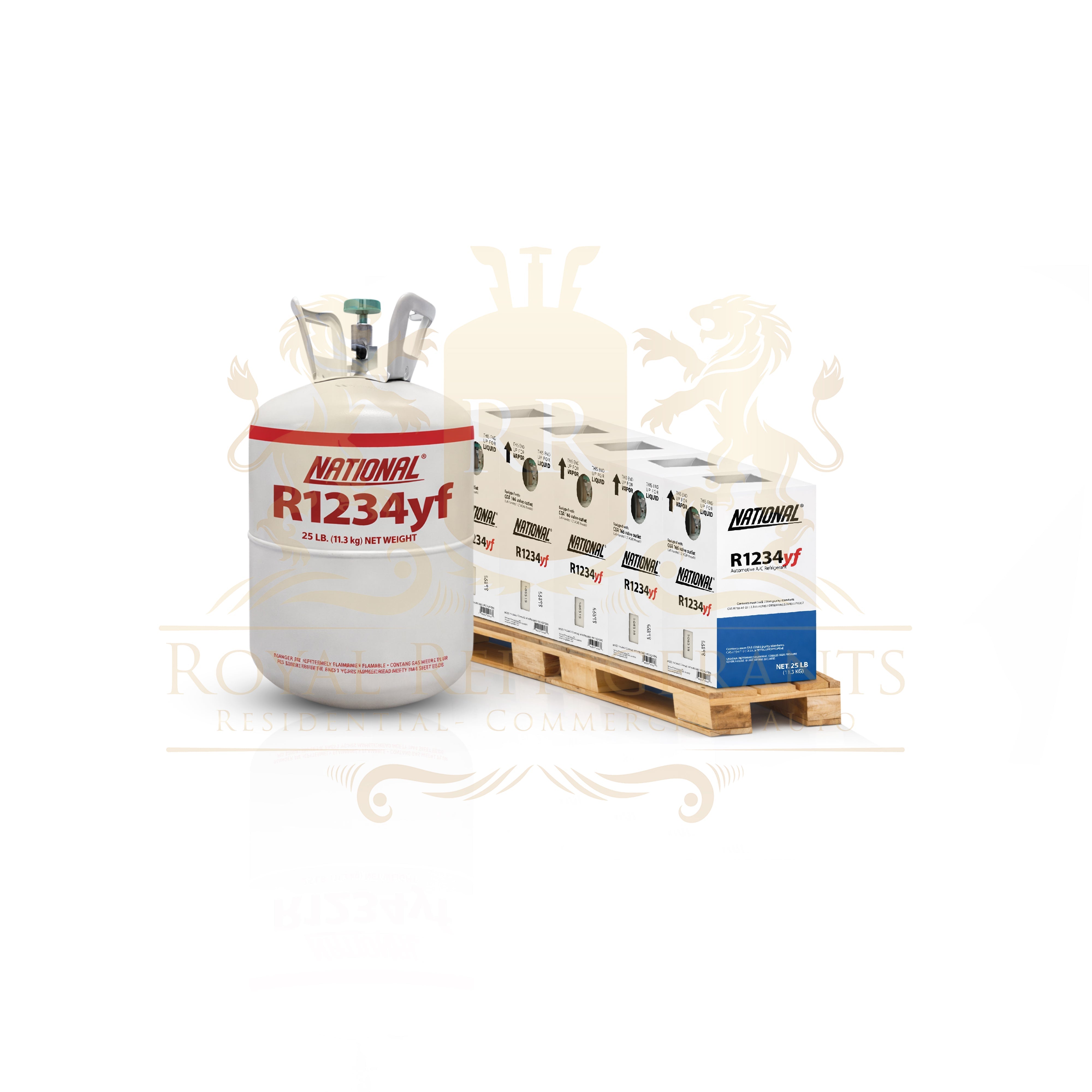R-1234yf Refrigerant 25lb Cylinder National MADE IN USA